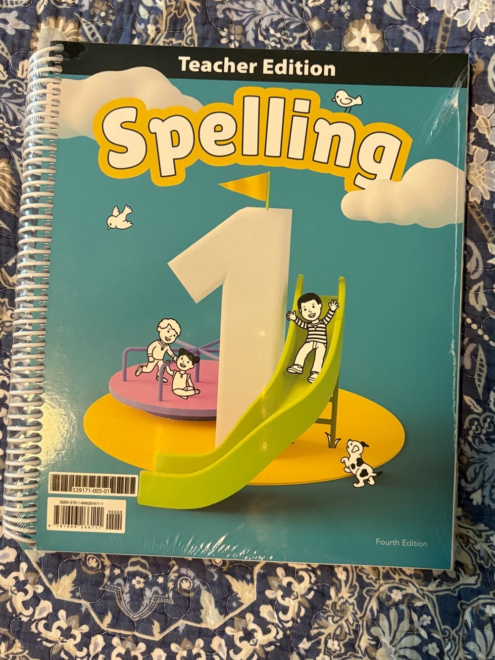 Spelling 1 Teacher Edition Spiral Notebook - Teal Cover with Lime Accent